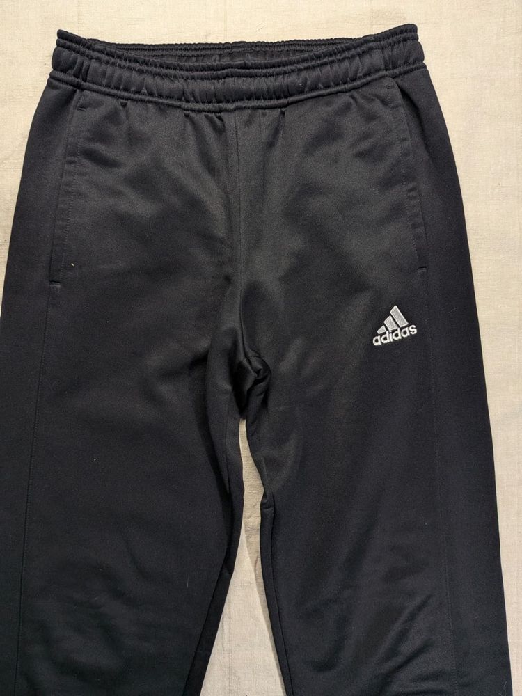 Adidas Black Track Pants 3 Stripes Streetwear Joggers imagen 2